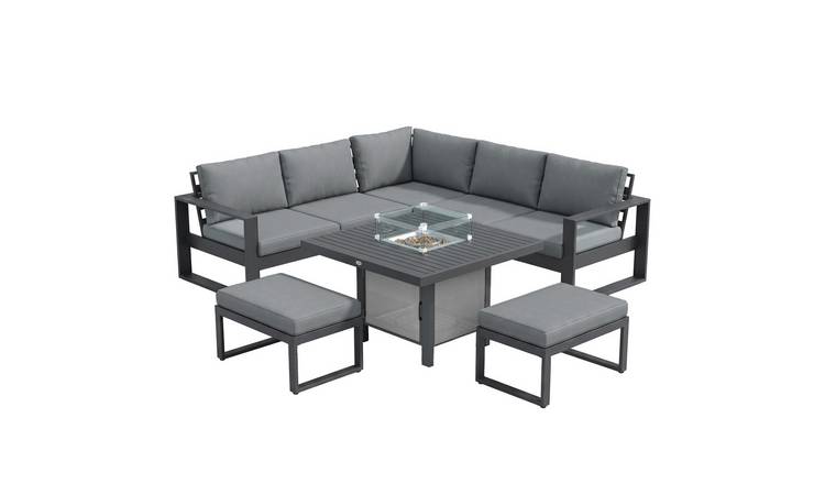 Outsunny Aluminium Garden Furniture Set - Grey