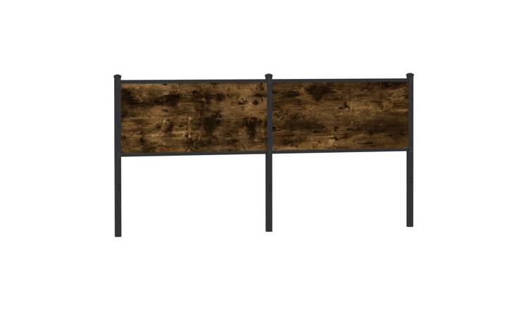 Walplus Wood Steel Replacement Headboard - Dark Oak - 187 x 3 x 91.5 cm