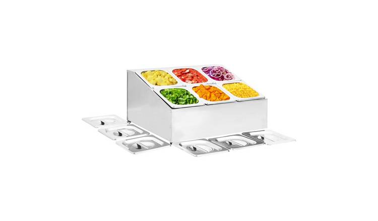 Walplus Gastronorm Container Holder with 6 GN Pan - 50.3 x 40 x 25 cm