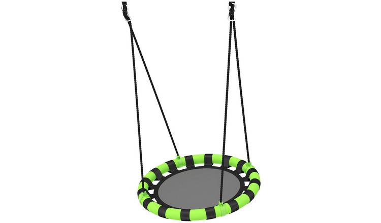 AIYAPLAY Height Adjustable Rope Saucer Outdoor Kid Nest Swing - 60cm Diameter