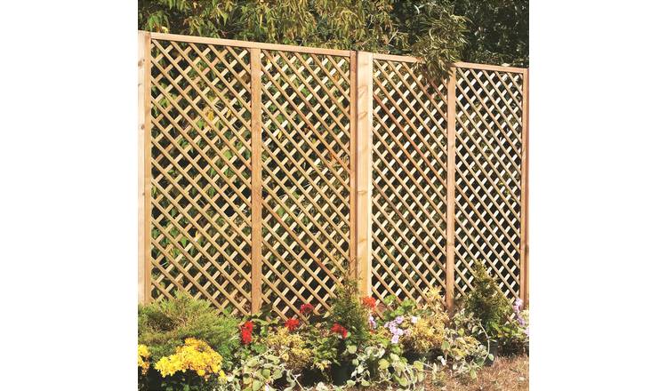 Primrose Fan Outdoor Garden Privacy Screening Wall Trellis - 1.83m x 1.5m