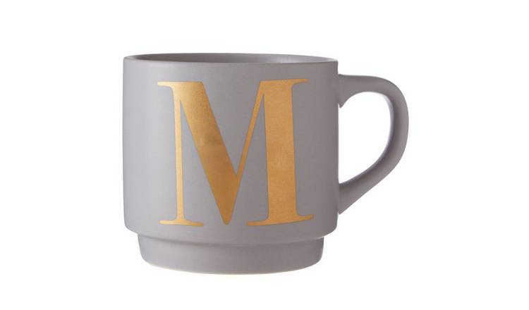 Orsina Signet M Monogram Mug – Grey