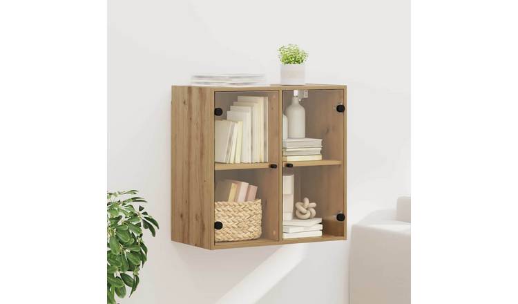 Walplus Engineered Wood Wall Cabinet - Oak - 68 x 37 x 68.5 cm