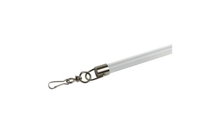 New Edge Blinds Clear Acrylic Curtain Wand Pull Draw Rod Pair - 100cm