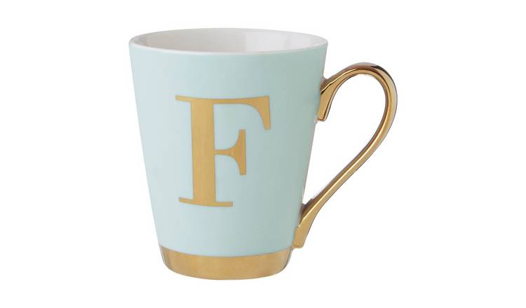 Orsina Mimo Frosted Deco F Monogram Mug – Green