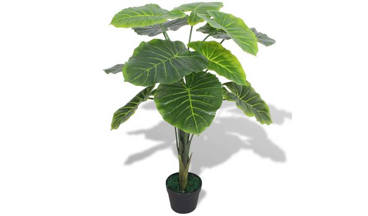 Walplus Artificial Taro Plant with Pot - Green - 85 cm