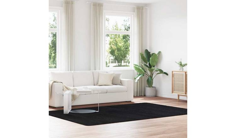 Walplus Navarra Polyester Rug - Black - 200 x 290cm