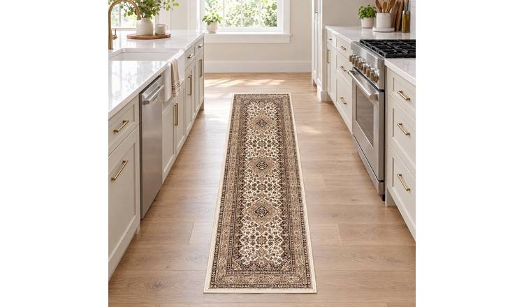 Hanse Home Beige Oriental Parun Tabriz Vintage Runner Rug - 80 x 250cm