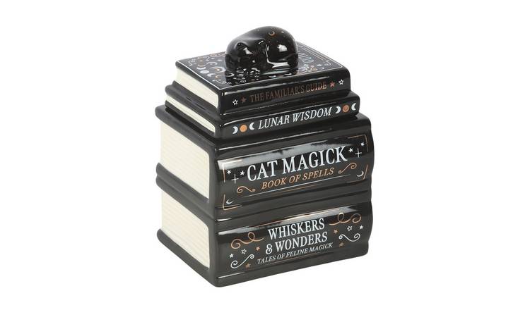 Something Different Cat Magick Book Stack Oil Burner - Black
