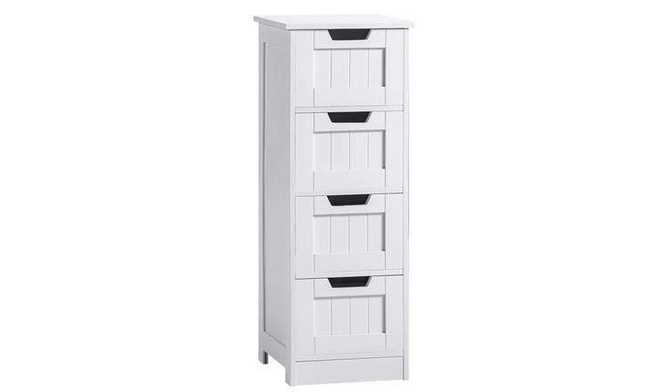 Bath Vida Priano 4 Drawer Freestanding Unit - White