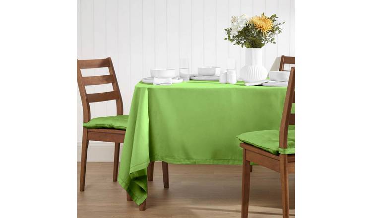 Homescapes Cotton Tablecloth - 178 x 300 cm - Lime