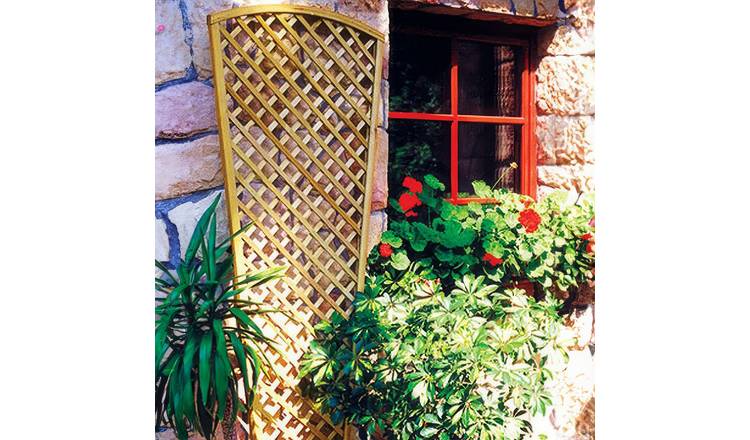 Primrose Fan Design Trellis Outdoor Garden Wall Privacy - 1.83m x 0.8m