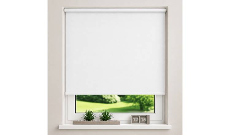 New Edge Blinds White Thermal Blackout Roller Blind - 125cm x 165cm