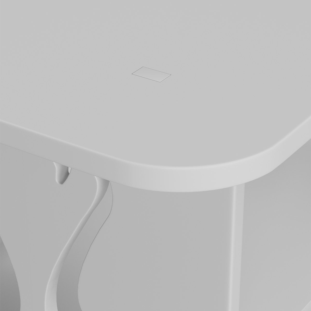 Living and Home 2-Tier PVC Side Table - White - Image 6