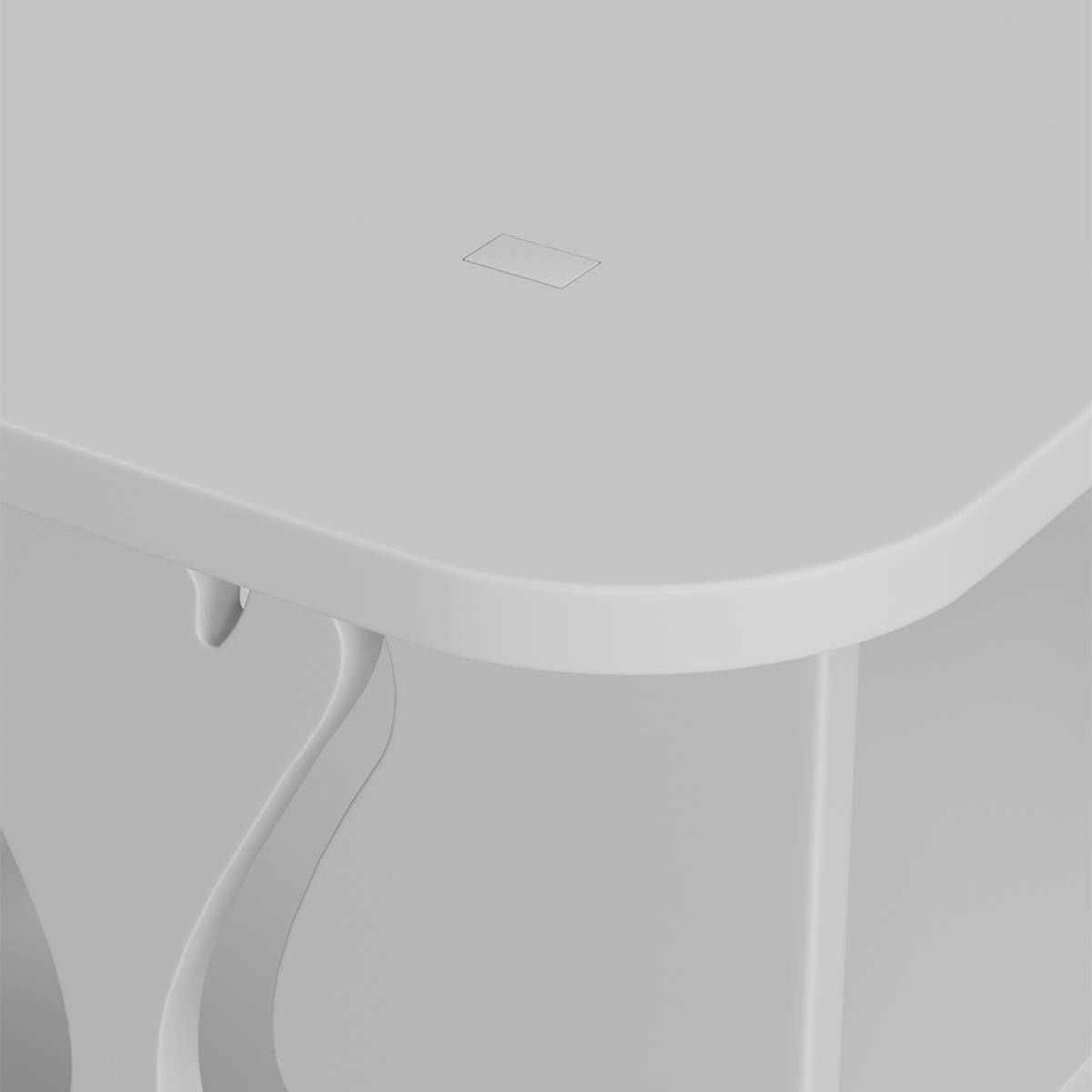 Living and Home 2-Tier PVC Side Table - White - Image 6