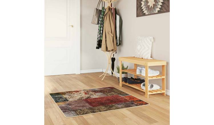 Walplus Marsa Polyester Rug Runner - Multicolour - 100 x 100 cm