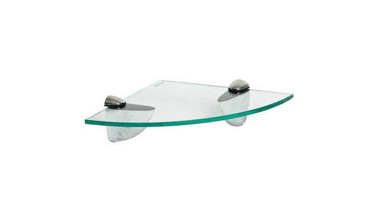 Harbour Housewares Floating Glass Corner Shelf