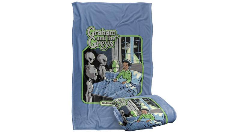 Steven Rhodes Graham And The Greys Soft Touch Blue & Blanket - 147cm x 91cm