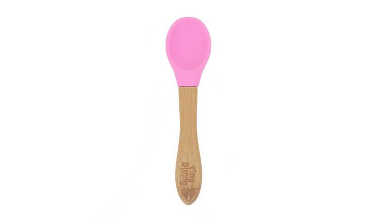 Tiny Dining Children's Bamboo Silicone Tip Spoon - Pink