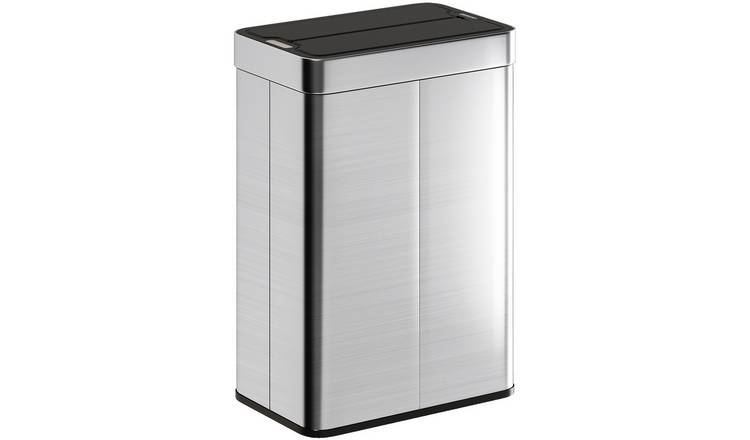 HOMCOM 55L Stainless Steel Automatic Touchless Rubbish Bin - Silver