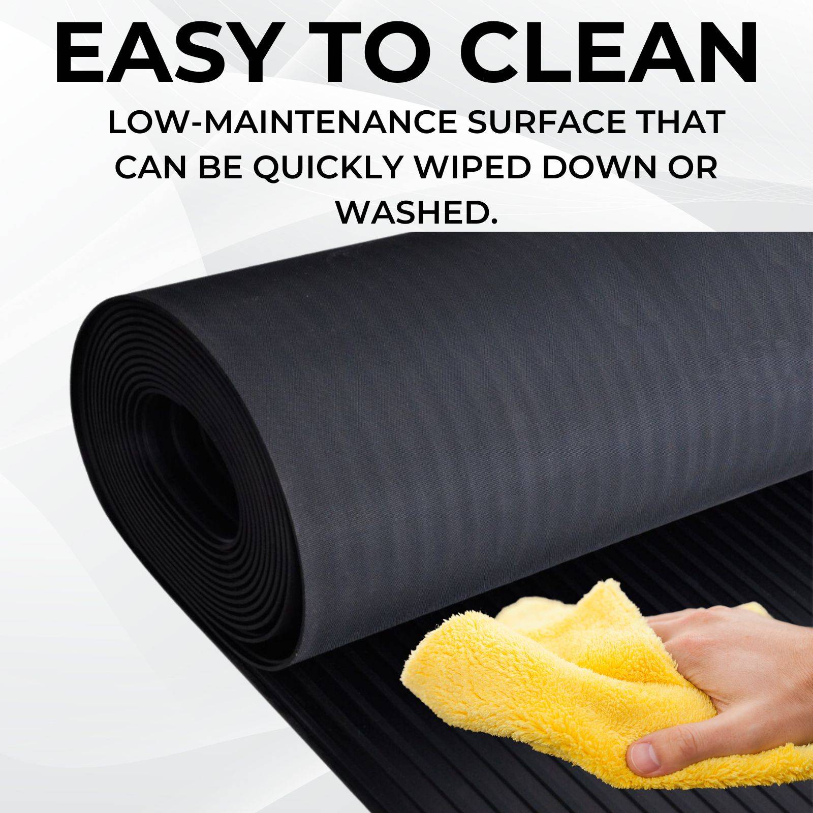 Ark Mat 3mm Thick Wide Ribbed Rubber Roll Flooring - 1m x 2m - Image 5