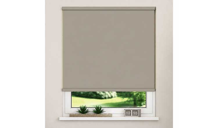 New Edge Blinds Mink Thermal Blackout Roller Blind - 180cm x 165cm