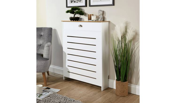 Home Source Batley Small Radiator Cover - White