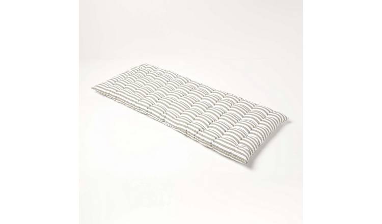 Homescapes 2 Seater Grey Stripe Bench Cushion