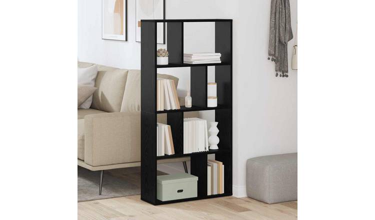 Walplus 8 Tier Engineered Wood Book Cabinet - Dark Oak - 60 x 20 x 120.5 cm