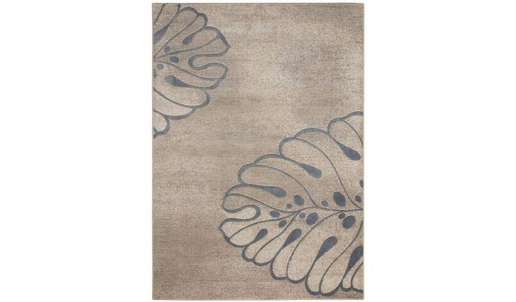 Mega Flooring Beige Modern Floral Rug - 117 x 178cm