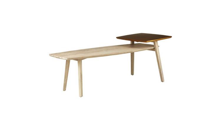 Orsina Kyra Solid Wood Two-Tier Coffee Table - Two-Tone