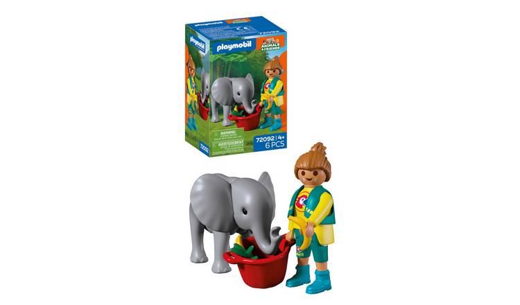 Playmobil Zoo Baby Elephant and Zookeeper