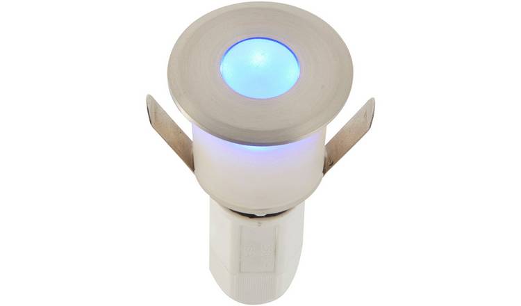 Loops Direct 4cm Cast Aluminium LED In-Ground Light - Satin Nickel