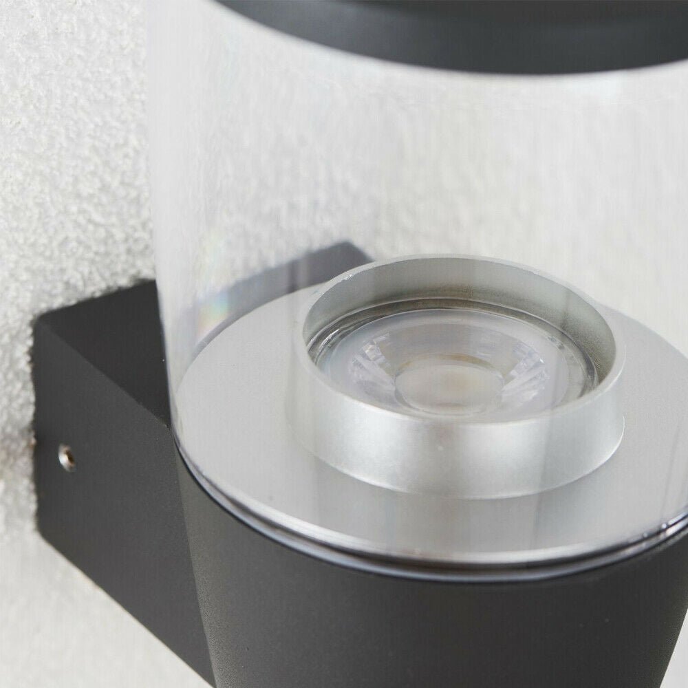 Loops Direct Pack of 2 Die Cast Aluminium Wall Light - Anthracite - Image 5