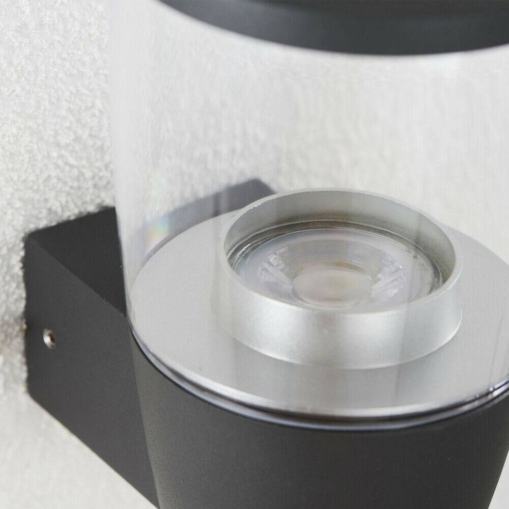 Loops Direct Pack of 2 Die Cast Aluminium Wall Light - Anthracite - Image 5