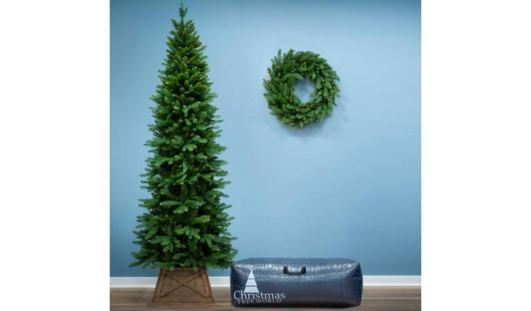 Christmas Tree World 6ft Ultra Slim Mixed Pine Tree With Bag