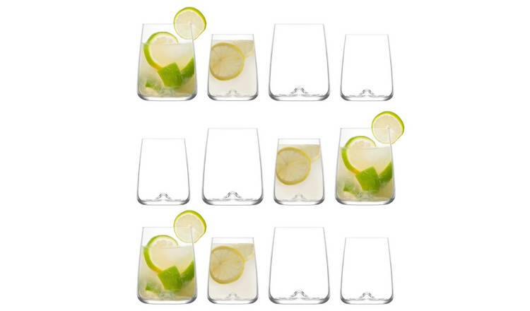 LAV 12pc Terra Glassware Set - Clear