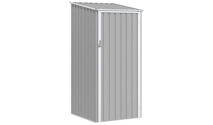 Walplus Galvanised Steel Garden Shed Garden Shed - Grey - 159 cm