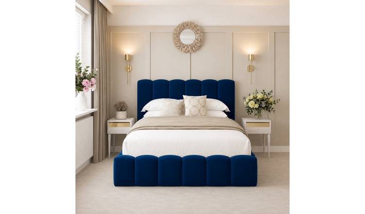 Bed Choices Mayfair Kingsize Ottoman Bed Frame 54" Headboard - Blue