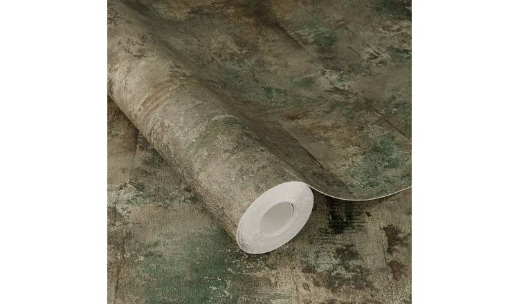 Rasch x Tesa Atlas Industrial Stone Peel Stick Textured Wallpaper - Brown