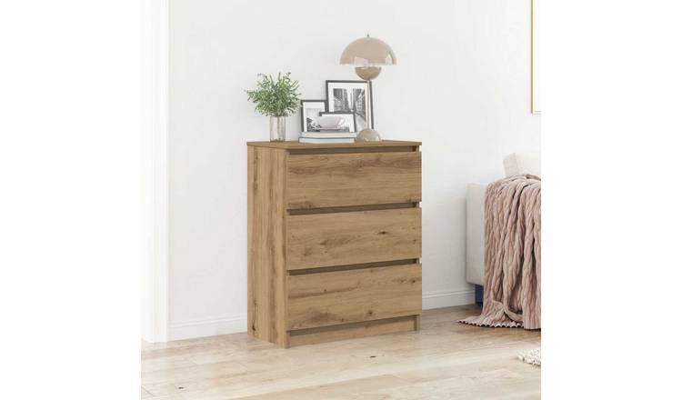 Walplus Engineered Wood Sideboard - Artisan Oak - 60 x 35 x 76 cm