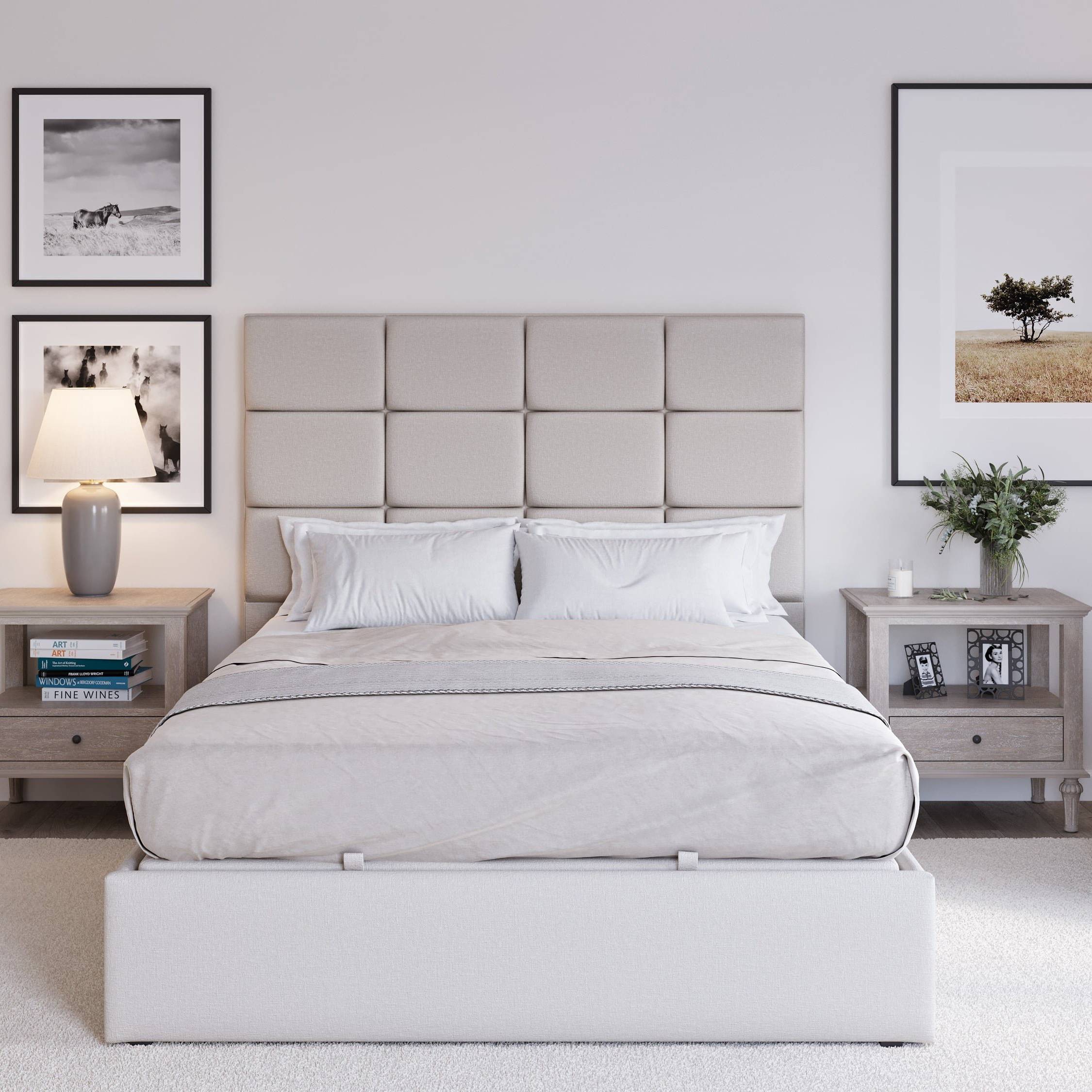 Snuggle Beds Ivory Hayden Fabric Ottoman Bed Frame - King - Image 3