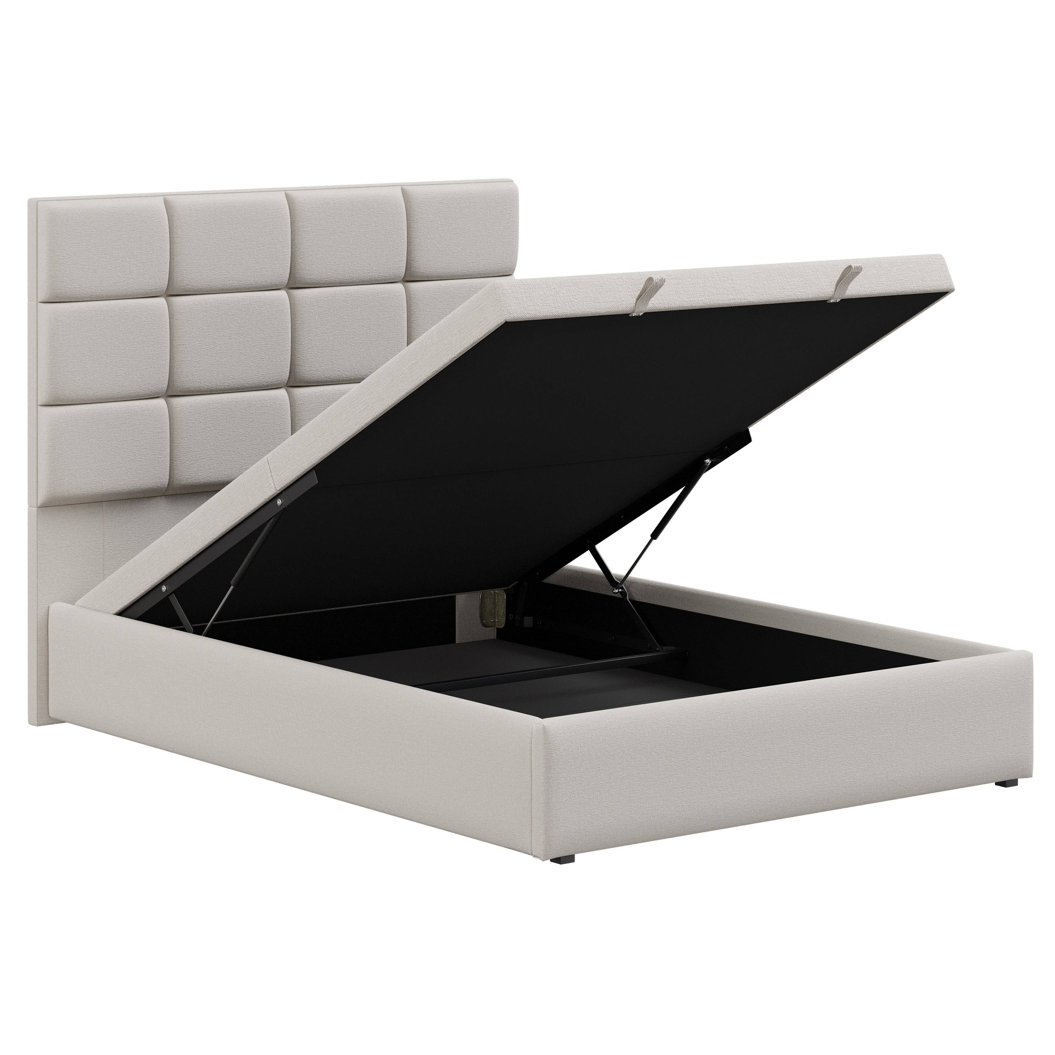 Snuggle Beds Ivory Hayden Fabric Ottoman Bed Frame - King - Image 4