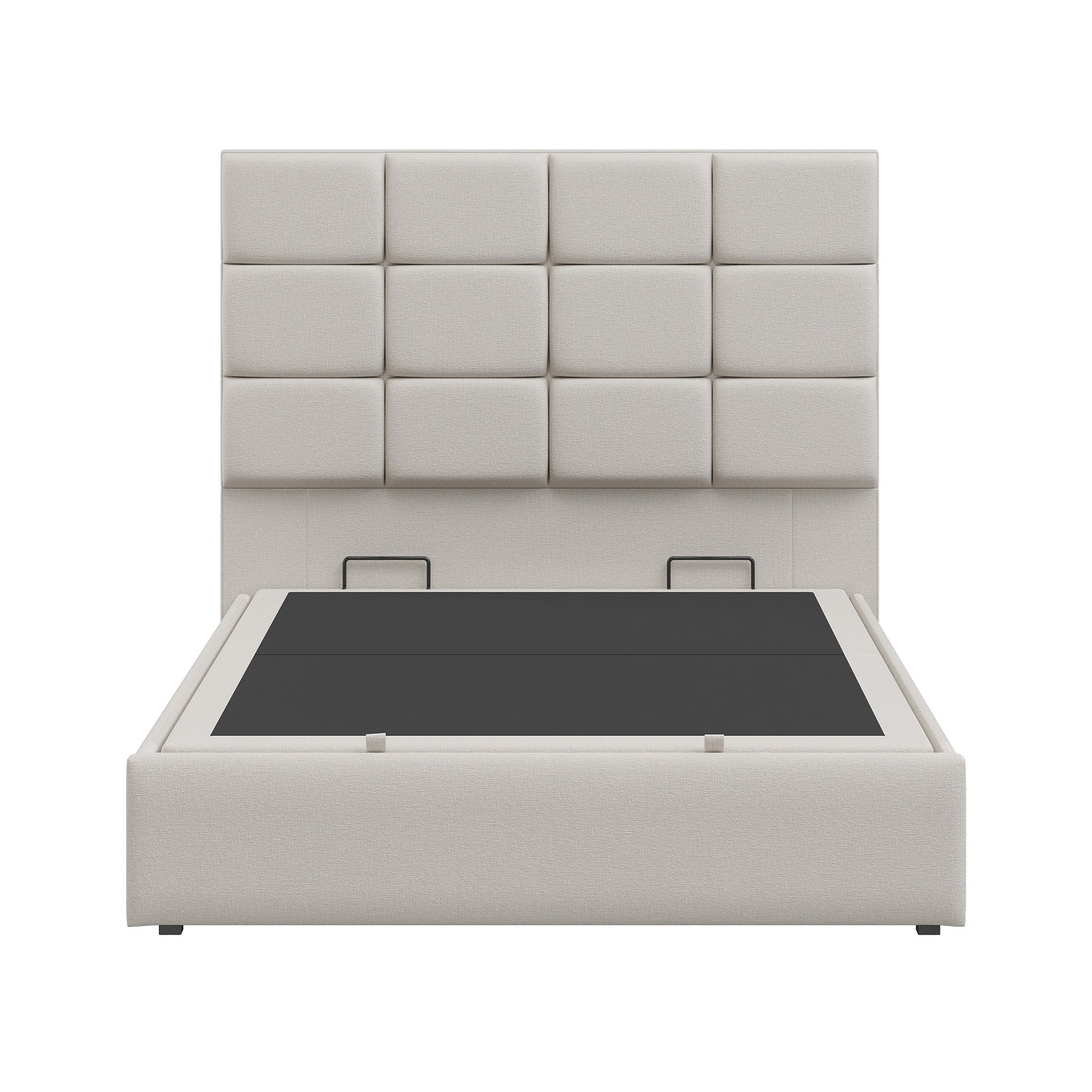 Snuggle Beds Ivory Hayden Fabric Ottoman Bed Frame - King - Image 6