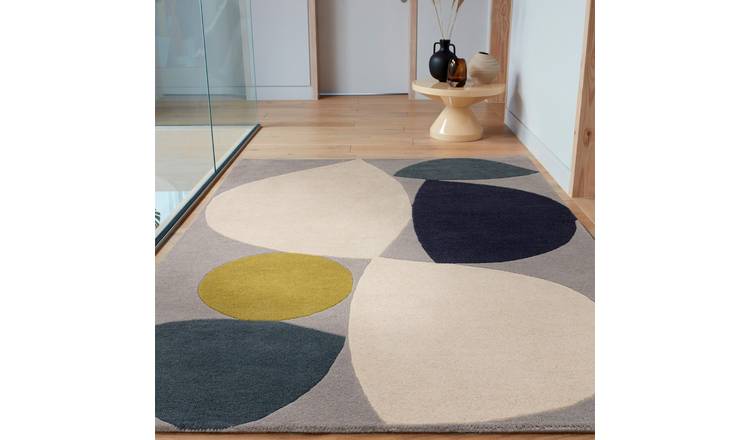 Mega Flooring Blue Handmade Geometric Rug - 120 x 170cm