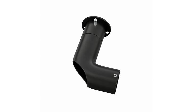New Edge Blinds 28mm Black Room Darkening Corner Bracket Pair for Curtain Poles