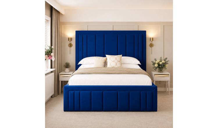 Bed Choices Emperor Single Ottoman Bed Frame With 54" Headboard - Blue