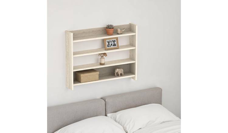 Decortie Lane 4-Tier Floating Wall Shelf Unit - Stone