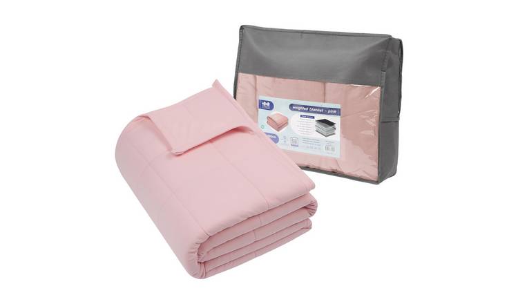 Harbour Housewares Weighted Blanket with Storage Bag - 6kg - Pink