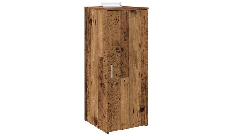 Walplus Engineered Wood Storage Cabinet - Dark Wood - 40 x 45 x 103.5 cm